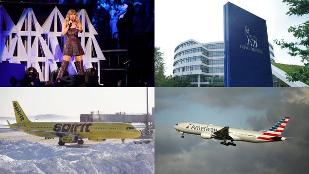 Taylor Swift’s live performance economics, the most up-to-date weight reduction drug, and Spirit Airlines sinks: Industrial info roundup