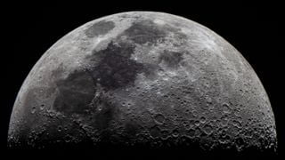 NASA Space Technology Image of half of the moon