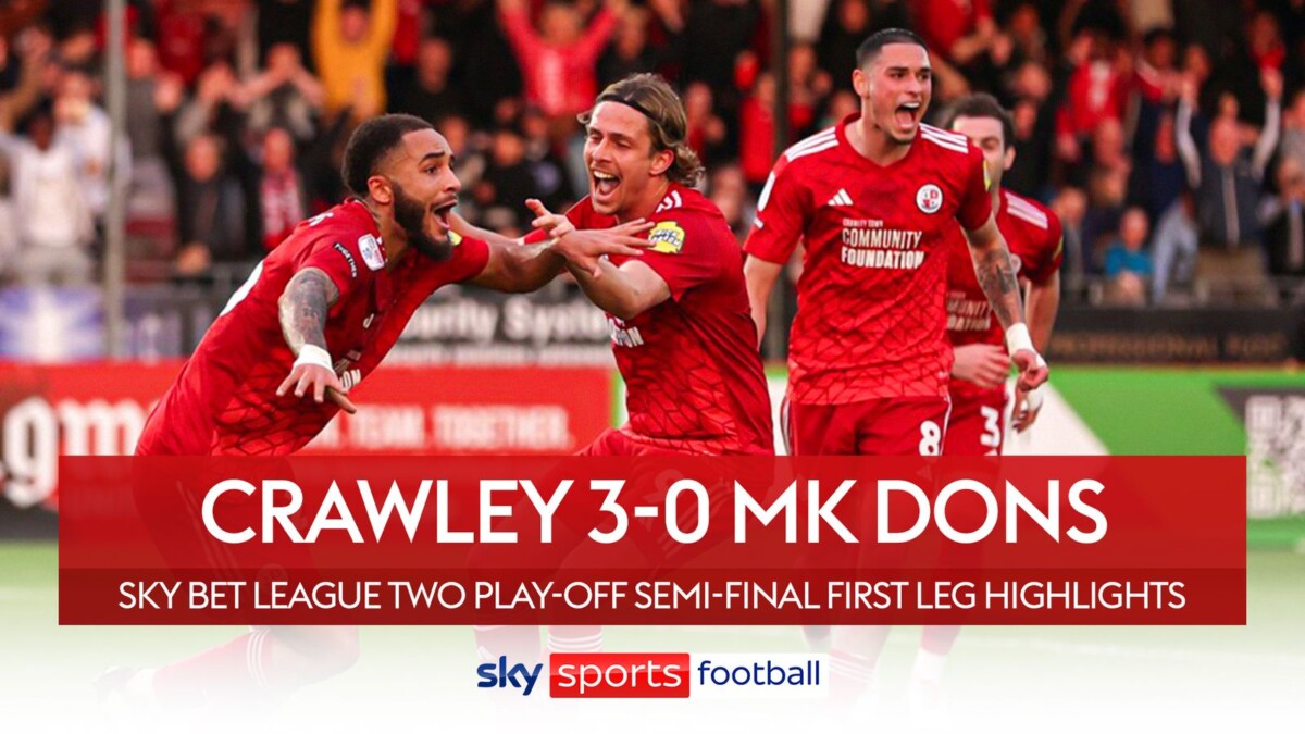 Crawley Town 3-0 Milton Keynes Dons | League Two play-off | Soccer News | Sky Sports activities