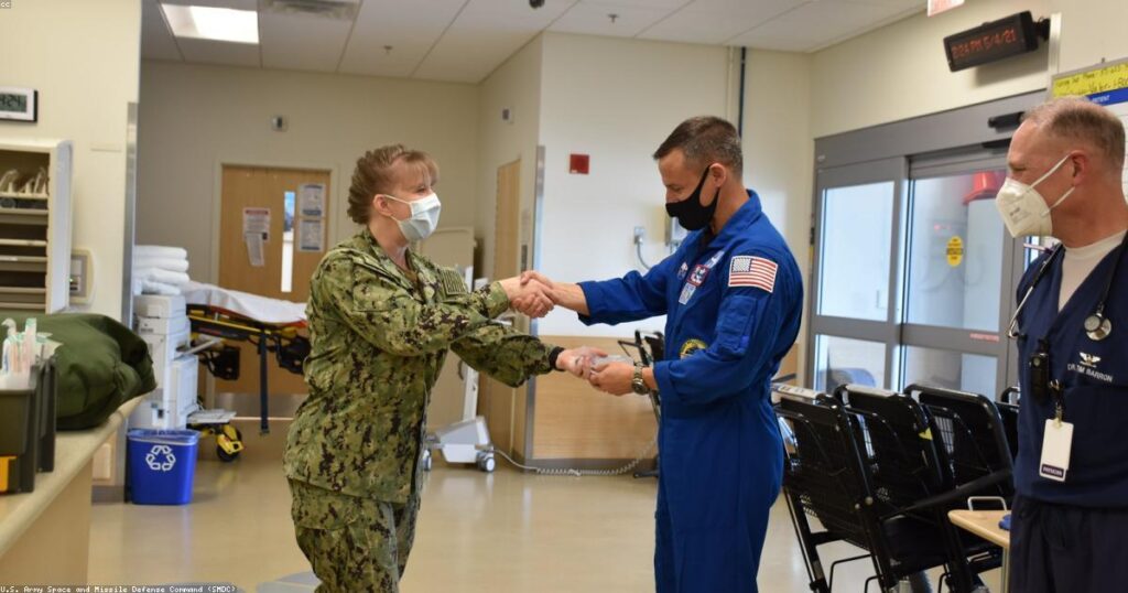 NASA astronaut remains in the hospital after returning from an extended stay in space