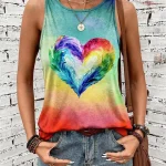 Kf S0c83e0301edd4d098abec69ba0965e61u 2024 New Hawaiian Fashion Women S Tank Top Summer Daily Casual Women S O Neck Tank
