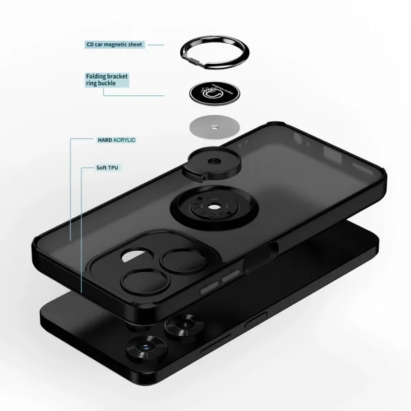 Kf S2deb26557f4b4508aac9fffeb647bb4fo Rotatable Bracket Phone Case For Tecno Camon 20 Pro 19 Pro 18p 18t 18 Tecno Pova