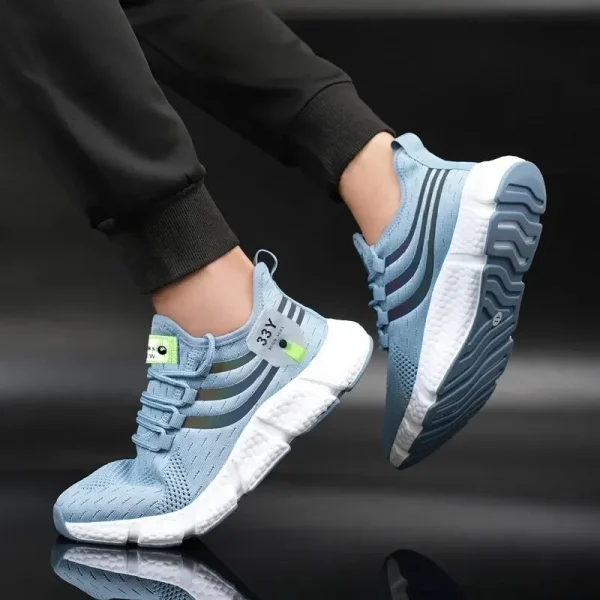 Kf S31d81430f81b4074a021337befd522341 Men Casual Sport Shoes Breathable Lightweight Sneakers Outdoor Mesh Black Running Shoes Athletic Jogging Tenis Walking