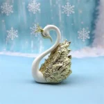 Kf S9358d783d65a4bb9bb30a150629e689e4 1 Pair Romantic Crown Swan Cake Topper Flamingo Cake Dessert Baking Decor Ornament Birthday Wedding Cake