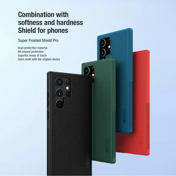 Kf Sb5b450fdee3841e18e74841dcdcbb69dl Nillkin For Samsung Galaxy S24 Ultra S23 Ultra S22 Ultra Series Frosted Shield Pro Phone Case