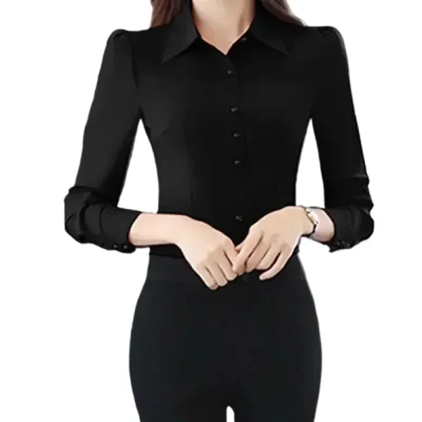 Kf Sd12f9bd474674208b3772a6001159fe1i Korean Style White Short Sleeve Blouse Women Summer 2024 Elegant Slim Oversize 5xl Office Red Shirt
