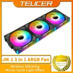 TEUCER JM-1 PC Cooling Fan ARGB Mirror Cycle Light Effect 800-2000RPM PWM Water Cooling 360mm Cooler Fan