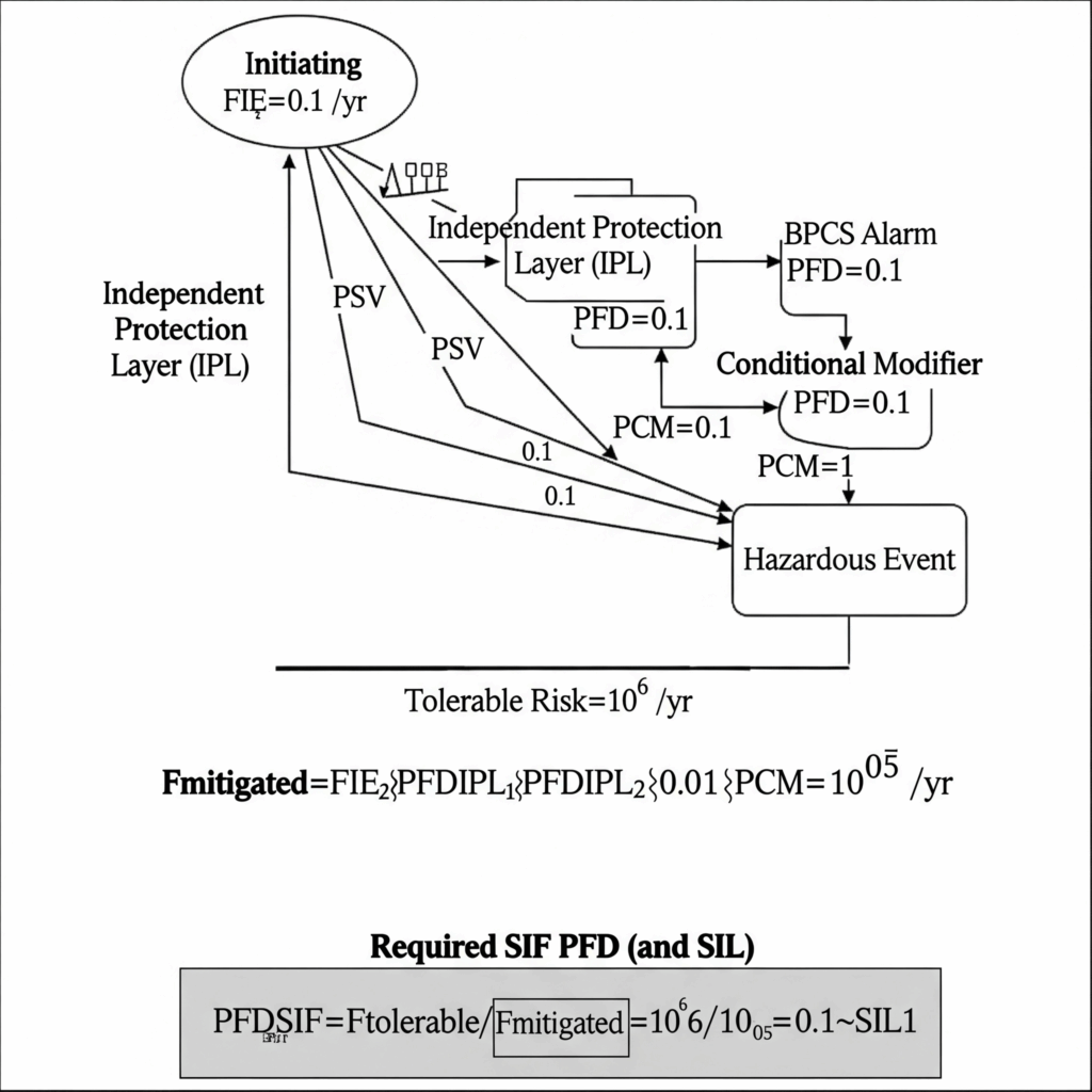 LOPA Diagram with Numerical Example
