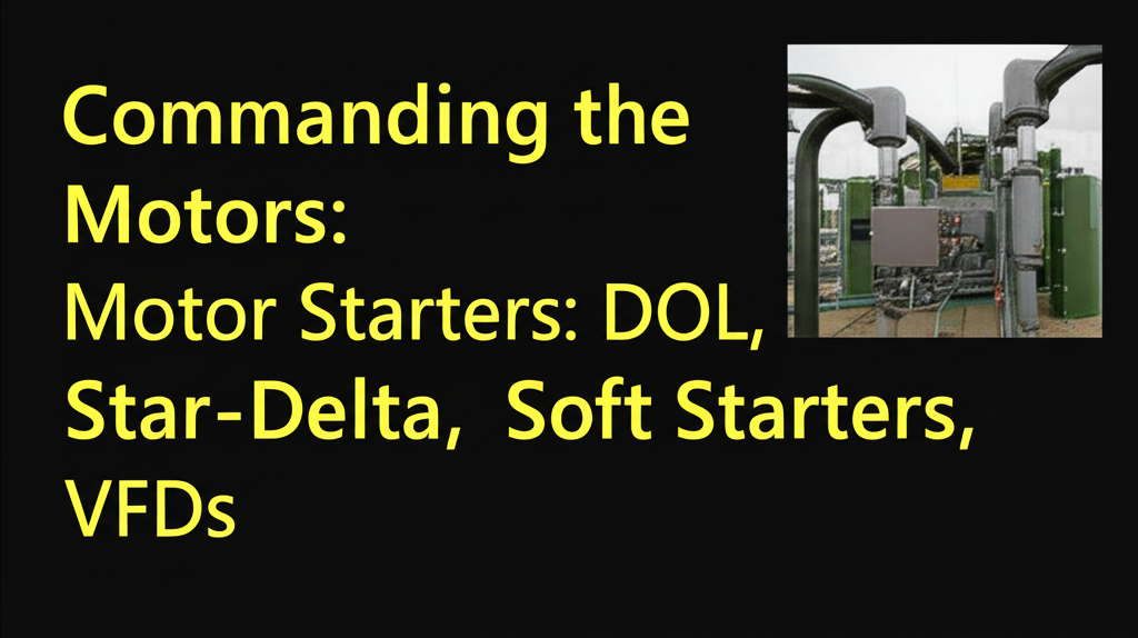 Commanding the Motors: Motor Starters: DOL, Star-Delta, Soft Starters, VFDs