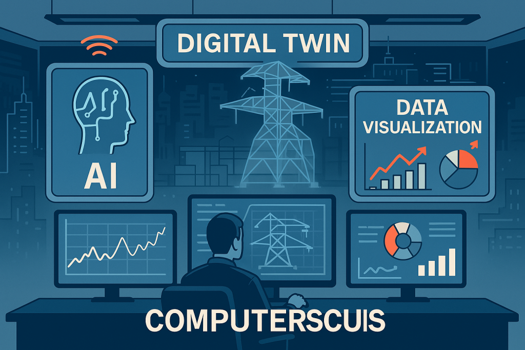  futuristic control room illustration
