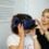 a woman with a virtual reality headset
