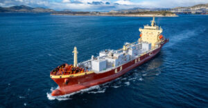 This cargo ship is turning its CO2 emissions into green cement