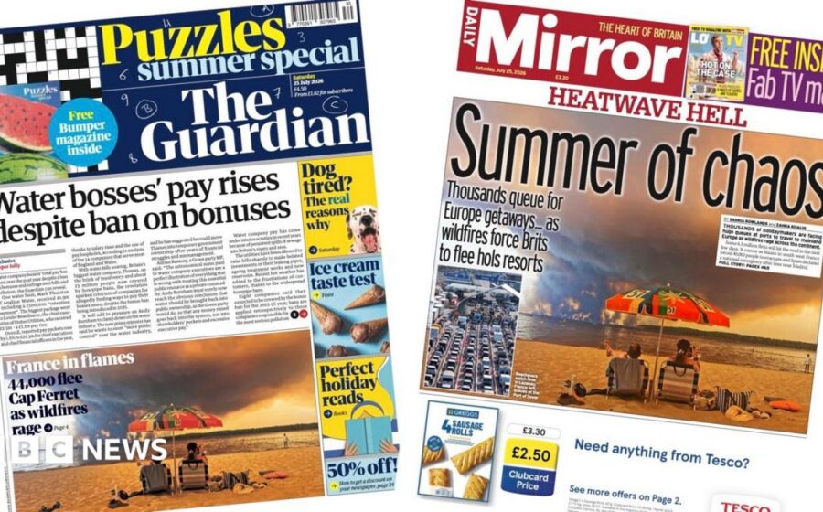 UK papers: 'Summer of chaos' and 'water bosses' pay rises'
