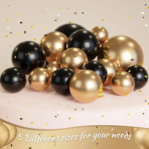 120pcs Black Gold Cake Toppers Balls Decoration Cake Baking Decoration Ball For Birthday Party Wedding Anniversary.jpg