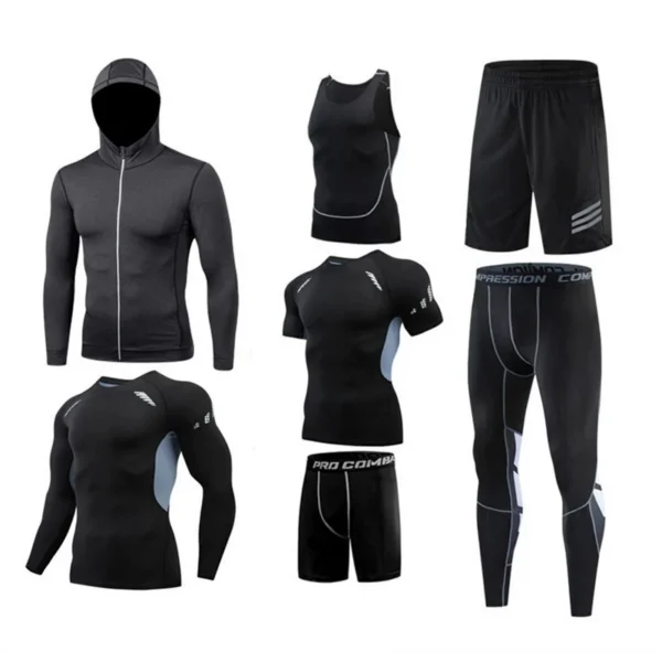 2024 Sports Suit Men S Running Sets Breathable Jogging Basketball Underwear Tights Sportswear Yoga Gym Fitness.jpg