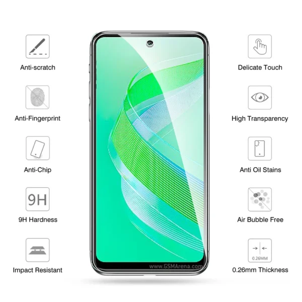 2pcs Tempered Glass For Infinix Smart 8 Clear Screen Protector Smart8 6 6 Inches Full Cover.jpg