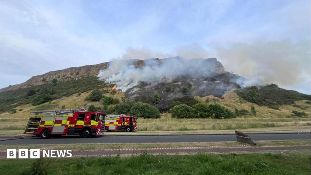 Fire crews battling blaze on Arthur’s Seat in Edinburgh