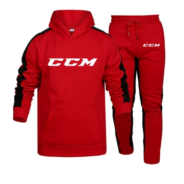 Ccm 2 Pieces Set Hoodie Men Fashion 2023 Fleece Sweatshirt Sweatpants Suit Hoodies Sportswear Men S.jpg