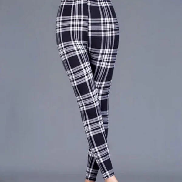 Cuhakci Female Fitness Leggings Women Print Plaid Leggings Lady Sexy Slim Pencil Pants Push Up Elastic.jpg