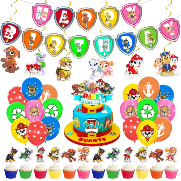 Cartoon Paw Patrol Children Cake Toppers Cupcake Toppers Cake Decorations Childrens Birthday Party Cake Decoration.jpg