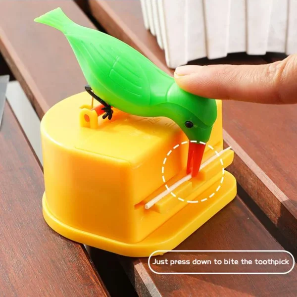 Creative Toothpick Holder Cartoon Small Bird Toothpick Container Press Toothpick Dispenser Storage Box Automatic Kitchen.jpg