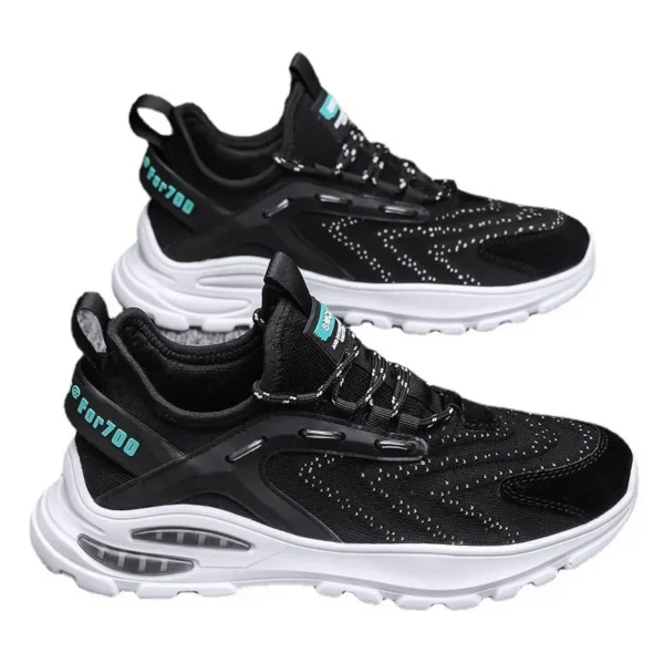 Flying Woven Mesh Sports Shoes Men 2024 New Low Top Lace Up Running Shoes Soft Bottom.jpg