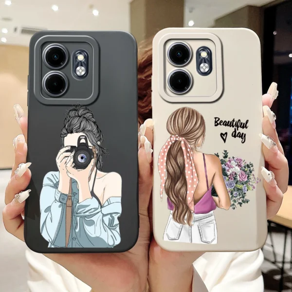 For Infinix Hot 50i Case X6531 Stylish Girls Sunflowers Cover Soft Tpu Phone Case For Infinix.jpg