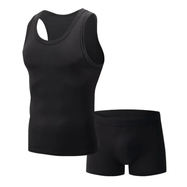 Four Seasons Men S Casual Vest Joker Boxers Suit Solid Color Fashion Sleeveless Sports Vest Teenagers.jpg