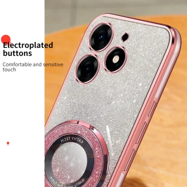 Glitter Plating Clear Case For Infinix Tecno Spark10 Pro Hot 40 Smart 8 Note30 Vip Holder.jpg