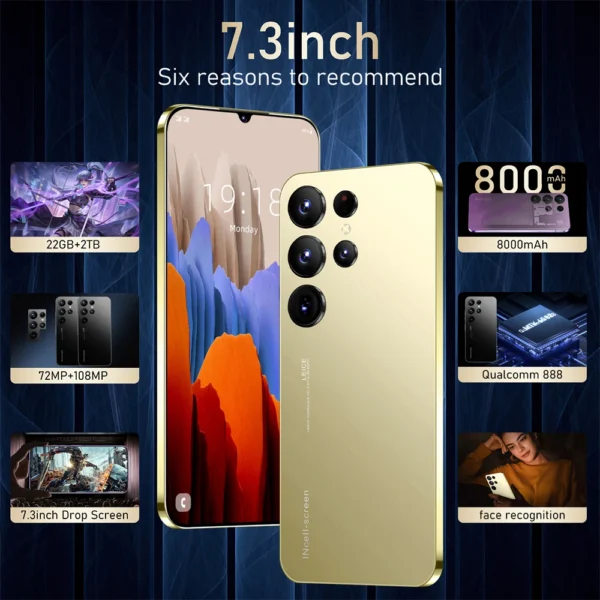 Hot New S24 Ultra Smart Phone 7 3 Inch Full Screen 4g 5g Cell Phone 22tb.jpg