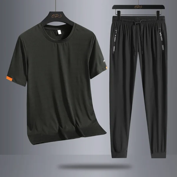 Ice Silk Quick Drying Set Trendy Ice Cool Mesh Quick Drying Breathable Short Sleeve T Shirt.jpg