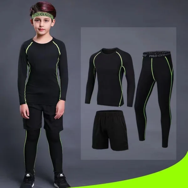 Kids Sports Running Set 2024 Boy Jogging Basketball Underwear Sportswear Gym Tights Breathable Soccer Tracksuit Training.jpg