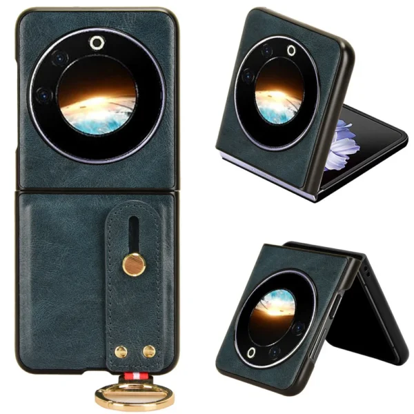 Luxury Wristband Leather Ring Case For Tecno Phantom V Flip 5g Shockproof Protective Business Foldbale Full.jpg
