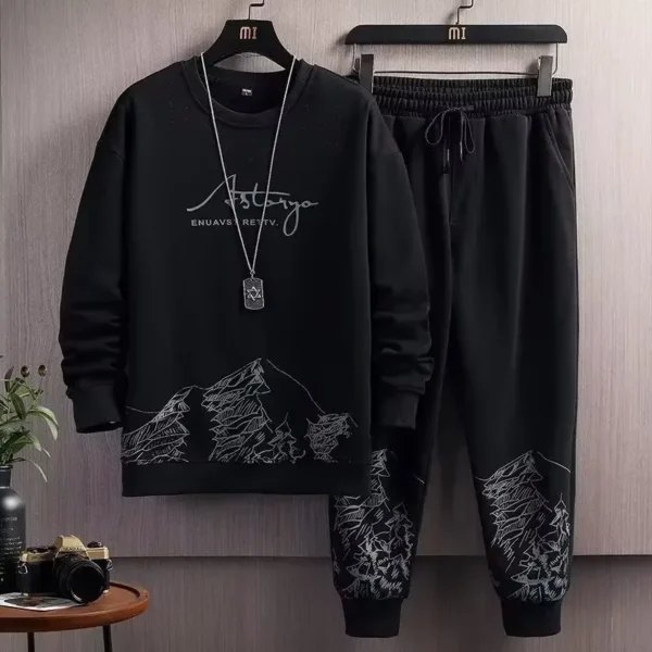 Men S Casual Autumn Sweatshirt Loose Fit Trendy Sport Suit Shirt Hooded Sportswear Qinghua Youth Fashion.jpg