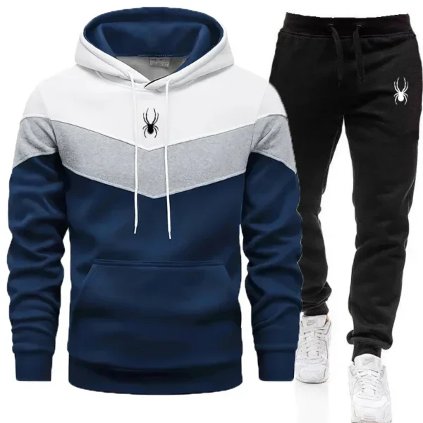 Men S Clothing Casual Sweatshirt Suit Sweatshirts For Men Daily Tricolor Hoodies Hot High Quality 2024.jpg