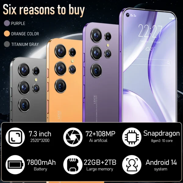 New S24 Ultra Smart Phone 5g Original Android 7 3 Inch Hd Full Screen 22gb 2tb.jpg