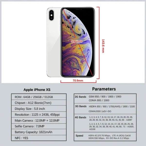 Original Apple Iphone Xs 4g Lte Cellphone 5 8 Rom 64gb 256gb Ios Smartphone Hexa Core.jpg