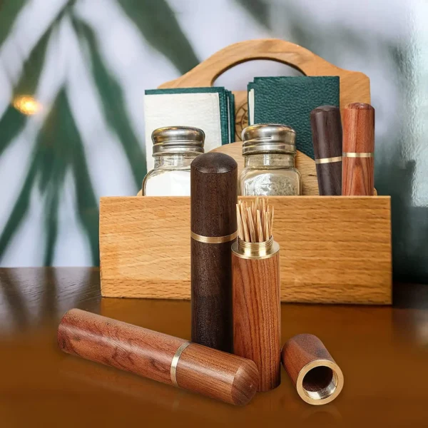 Portable Wood Toothpick Holder Container Living Room Mini Toothpick Storage Box Pocket Tooth Pick Dispenser Bucket.jpg