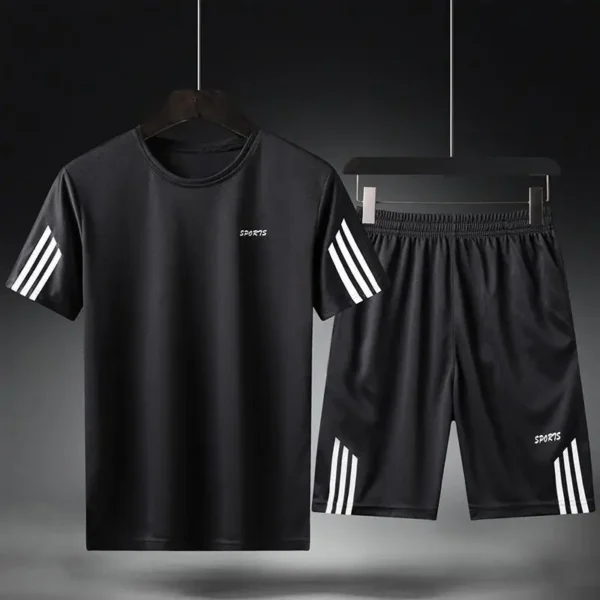 Summer Breathable Sports Suit Men S Short Sleeved Shorts Loose Quick Drying T Shirt Short Quarter.jpg