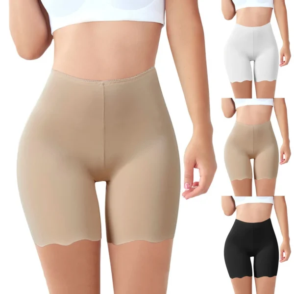 Summer Thin Ice Silk Bottom Pants Women S Three Point Leggings High Waist Butt Lift Yoga.jpg