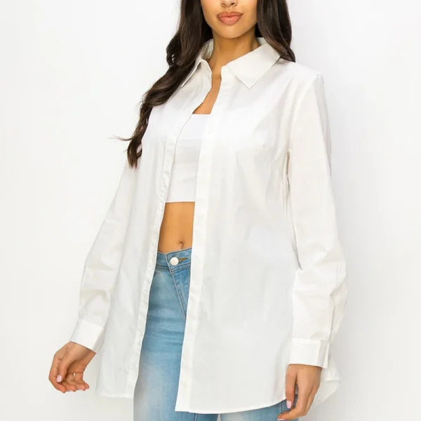 White Long Sleeve Cotton Button Down Shirts For Women Blouses 2024 Camisas De Mujer Ladies Tops.jpg