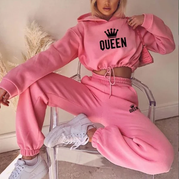 Women Hooded Tracksuit Sports 2 Pieces Set Sweatshirts Pullover Hoodies Pants Suit Home Sweatpants Trousers Outfits.jpg