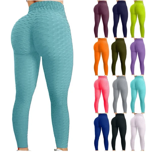 Women S Bubble Hip Lifting Exerciseyoga Pants Women Fitness Running High Waist Gym Fitness Sports Flared.jpg