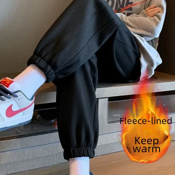 Women S Plus Size Fleece Lined Sweatpants Loose Casual Pants Thickened Winter Outer Wear Petite Loose.png