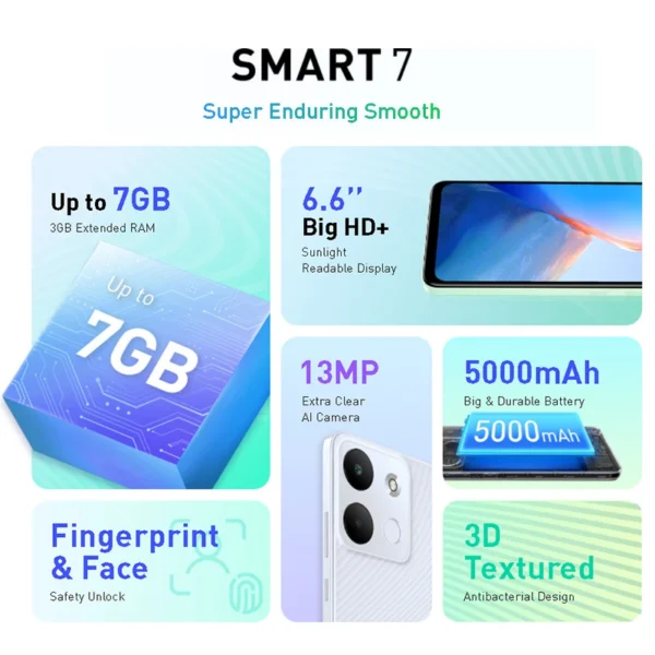 World Premiere Infinix Smart 7 Global Version 3d Textured 6 6 Big Hd Fingerprint Face.jpg