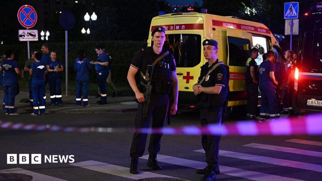 Three killed after woman detonates bomb at Moscow restaurant, state media say